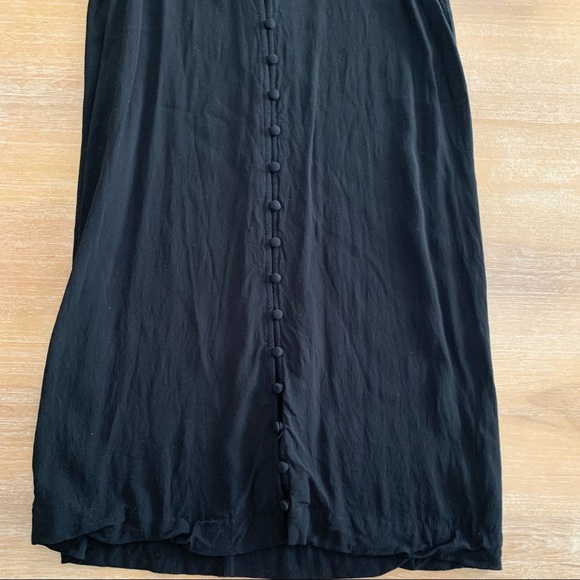 Madewell Black Button Front Dress - Picture 4 of 12